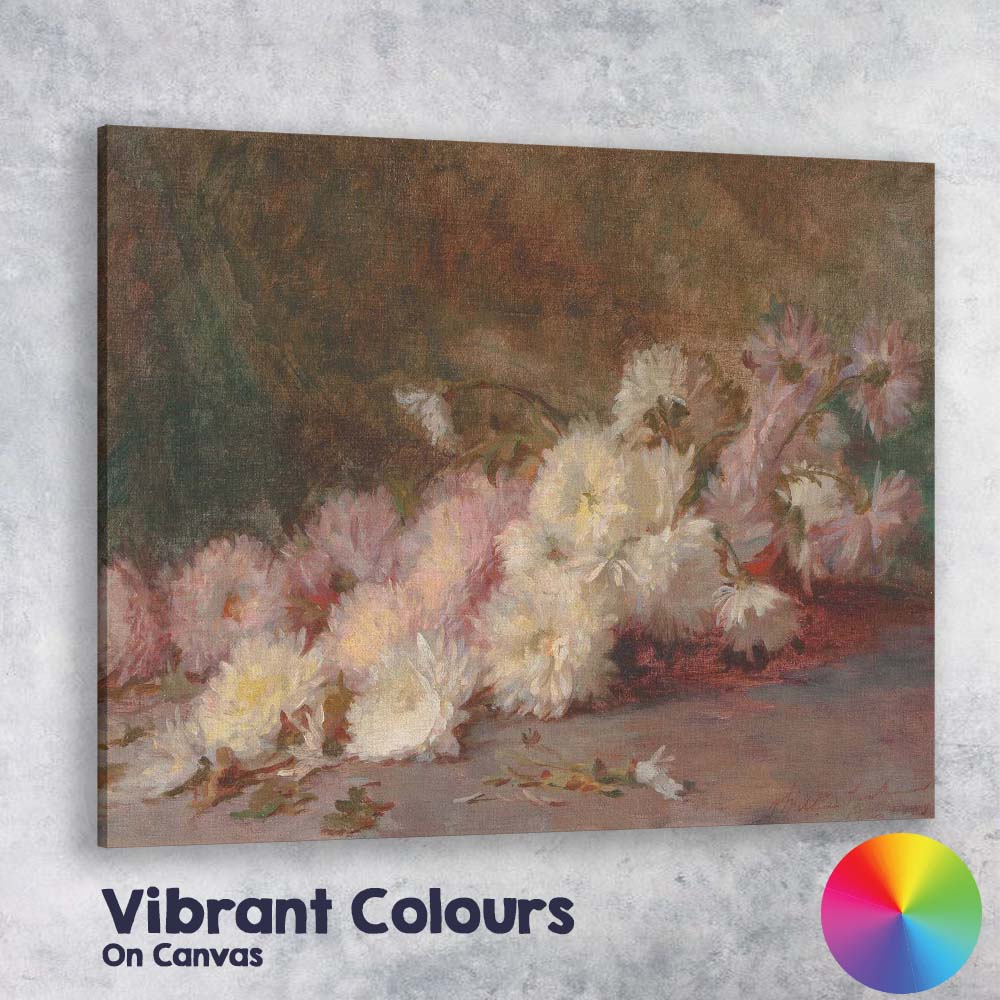 Delicate White and Blush Peony Still Life Painting Canvas Wall Art Print Decor Picture Ready to Hang