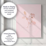 Soft Blush Pink Rose Botanical Minimalist Photography Canvas Wall Art Print Decor Picture Ready to Hang