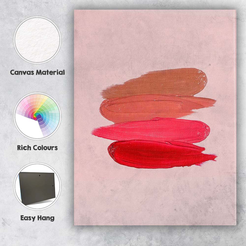 Pink Nude Coral Lipstick Swatch Makeup Beauty Art Canvas Wall Art Print Decor Picture Ready to Hang