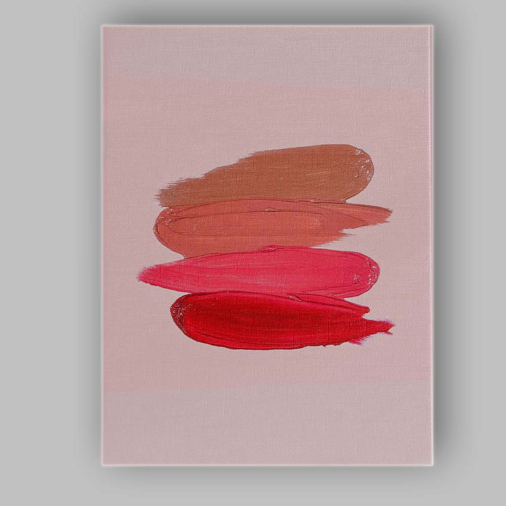 Pink Nude Coral Lipstick Swatch Makeup Beauty Art Canvas Wall Art Print Decor Picture Ready to Hang