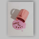 Pink Spilled Mug Doing My Best Motivational Typography Canvas Wall Art Print Decor Picture Ready to Hang