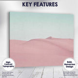 Pastel Pink Desert Sand Dunes Minimal Landscape Canvas Wall Art Print Decor Picture Ready to Hang