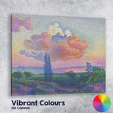Pastel Pink Impressionist Landscape Cloud Painting Canvas Wall Art Print Decor Picture Ready to Hang