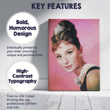 Classic Hollywood Pink Portrait Glamour Photography Canvas Wall Art Print Decor Picture Ready to Hang