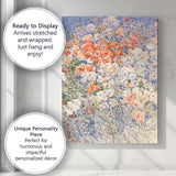 Impressionist Wild Poppy Meadow Watercolour Floral Landscape Canvas Wall Art Print Decor Picture Ready to Hang