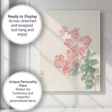 Delicate Pink Lilac Botanical Asian Watercolour Illustration Canvas Wall Art Print Decor Picture Ready to Hang