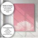 Dreamy Pink Cloud Sky Minimal Aesthetic Landscape Canvas Wall Art Print Decor Picture Ready to Hang