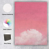Dreamy Pink Cloud Sky Minimal Aesthetic Landscape Canvas Wall Art Print Decor Picture Ready to Hang