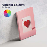 Modern Red Heart Ace Playing Card Minimalist Love Canvas Wall Art Print Decor Picture Ready to Hang