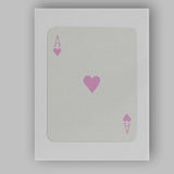 Minimalist Pink Ace of Hearts Playing Card Love Design Canvas Wall Art Print Decor Picture Ready to Hang