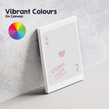 So Damn Lucky Pink Heart Playing Card Typography Canvas Wall Art Print Decor Picture Ready to Hang
