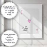 Feeling Lucky Pink Ace of Hearts Quote Canvas Wall Art Print Decor Picture Ready to Hang
