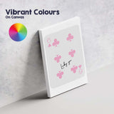 Minimalist Pink Six of Clubs Playing Card Typography Canvas Wall Art Print Decor Picture Ready to Hang