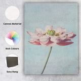 Minimal White Lotus Flower Sky Blue Botanical Photography Canvas Wall Art Print Decor Picture Ready to Hang