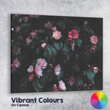 Dark Moody Pink Camellia Floral Botanical Photography Canvas Wall Art Print Decor Picture Ready to Hang