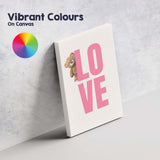Cute Teddy Bear Pink Love Typography Nursery Canvas Wall Art Print Decor Picture Ready to Hang