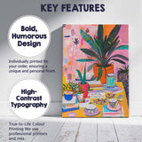 Colourful Creative Studio Interior Houseplants Contemporary Painting Canvas Wall Art Print Decor Picture Ready to Hang