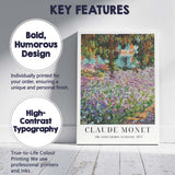 Claude Monet The Artist Garden At Giverny Impressionist Exhibition Poster Canvas Wall Art Print Decor Picture Ready to Hang