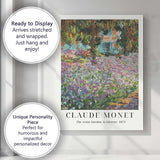 Claude Monet The Artist Garden At Giverny Impressionist Exhibition Poster Canvas Wall Art Print Decor Picture Ready to Hang