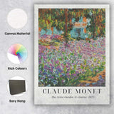 Claude Monet The Artist Garden At Giverny Impressionist Exhibition Poster Canvas Wall Art Print Decor Picture Ready to Hang