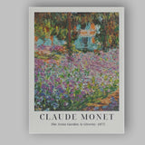 Claude Monet The Artist Garden At Giverny Impressionist Exhibition Poster Canvas Wall Art Print Decor Picture Ready to Hang