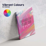 Pink Abstract Brushstroke Background Do More Of What You Love Motivational Typography Canvas Wall Art Print Decor Picture Ready to Hang