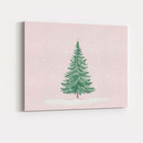 Minimalist Watercolour Christmas Tree Snowfall Winter Landscape Canvas Wall Art Print Decor Picture Ready to Hang