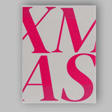 Bold Pink Christmas Typography Minimalist Modern Poster Canvas Wall Art Print Decor Picture Ready to Hang