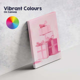 Minimalist Pink Christmas Gift Boxes Watercolour Still Life Canvas Wall Art Print Decor Picture Ready to Hang