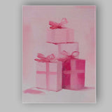 Minimalist Pink Christmas Gift Boxes Watercolour Still Life Canvas Wall Art Print Decor Picture Ready to Hang