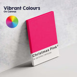 Bold Christmas Pink Colour Swatch Minimalist Abstract Canvas Wall Art Print Decor Picture Ready to Hang