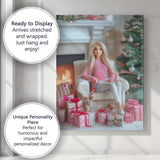 Cozy Christmas Fashion Doll Living Room Gifts Canvas Wall Art Print Decor Picture Ready to Hang