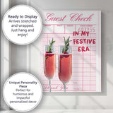 Festive Champagne Cocktails In My Festive Era Christmas Quote Canvas Wall Art Print Decor Picture Ready to Hang