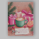 Cosy Christmas Coffee Gift Boxes Winter Watercolour Still Life Canvas Wall Art Print Decor Picture Ready to Hang