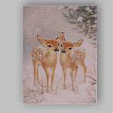 Adorable Winter Baby Deer Snowy Woodland Wildlife Canvas Wall Art Print Decor Picture Ready to Hang