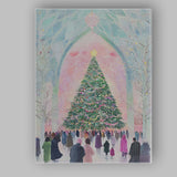 Grand Festive Christmas Tree Cathedral Winter Gathering Canvas Wall Art Print Decor Picture Ready to Hang