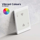 Minimalist Two of Hearts Playing Card Neutral Modern Canvas Wall Art Print Decor Picture Ready to Hang
