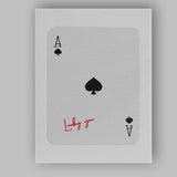 Minimalist Ace of Spades Lucky You Playing Card Canvas Wall Art Print Decor Picture Ready to Hang