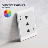Minimalist Three of Hearts Playing Card Neutral Modern Canvas Wall Art Print Decor Picture Ready to Hang