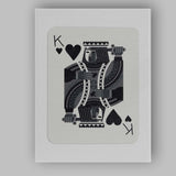 Minimalist Black King of Hearts Playing Card Classic Court Design Canvas Wall Art Print Decor Picture Ready to Hang