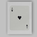 Minimalist Black Ace of Hearts Playing Card Modern Simple Design Canvas Wall Art Print Decor Picture Ready to Hang