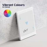 Minimalist Light Blue Ace of Hearts Lucky You Typography Playing Card Canvas Wall Art Print Decor Picture Ready to Hang