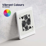 Modern Black Jack of Hearts Playing Card Geometric Illustration Canvas Wall Art Print Decor Picture Ready to Hang