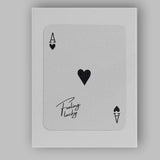 Minimalist Black Ace of Hearts Feeling Lucky Typography Playing Card Canvas Wall Art Print Decor Picture Ready to Hang