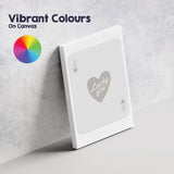 Minimalist Grey Lucky You Heart Typography Ace of Hearts Playing Card Canvas Wall Art Print Decor Picture Ready to Hang