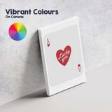 Minimalist Red Ace of Hearts Lucky You Typography Playing Card Canvas Wall Art Print Decor Picture Ready to Hang
