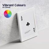 Minimalist Black Ace of Clubs Lucky You Typography Playing Card Canvas Wall Art Print Decor Picture Ready to Hang