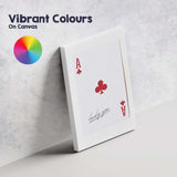 Minimalist Red Ace of Clubs Lucky You Typography Playing Card Canvas Wall Art Print Decor Picture Ready to Hang