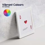 Minimalist Red Ace of Hearts Lucky You Typography Playing Card Canvas Wall Art Print Decor Picture Ready to Hang