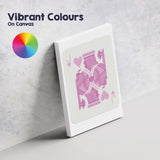 Minimalist Pastel Pink Jack of Hearts Playing Card Illustration Canvas Wall Art Print Decor Picture Ready to Hang